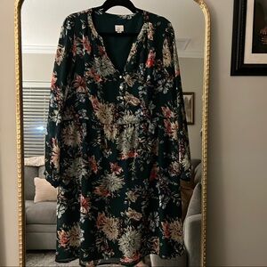 Floral V-Neck Dress